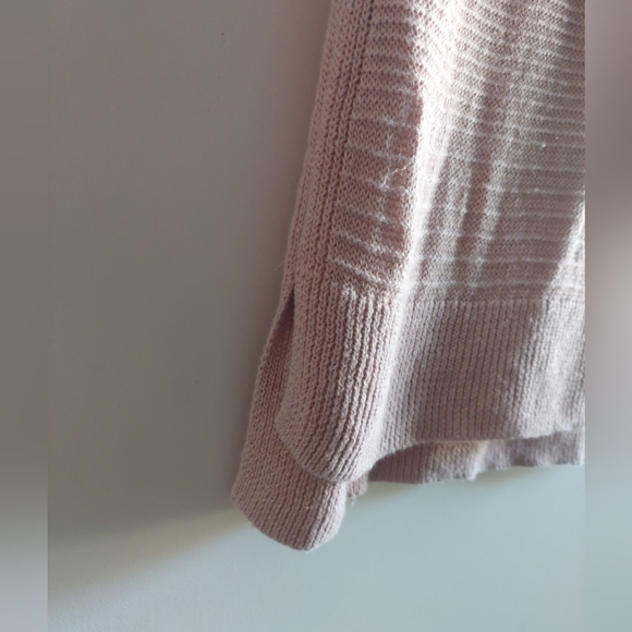 Tahari Linen Knit Pullover Sweater Light Pink Sz Medium - Picture 5 of 6
